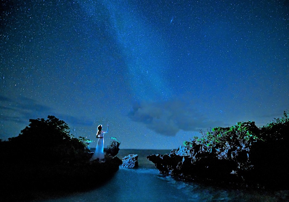 石垣島　ナイト・フォトウェディング　星空写真・撮影