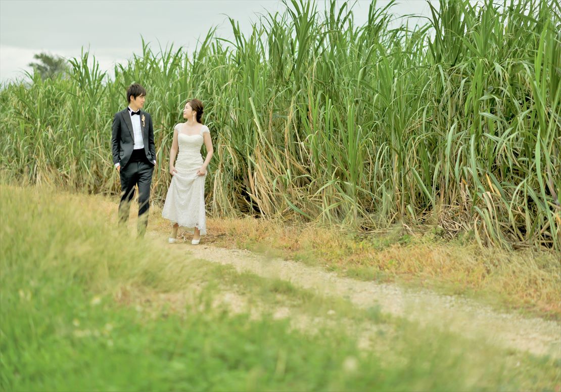 沖縄・小浜島フォトウェディング・挙式前撮影・結婚写真　シュガーロード