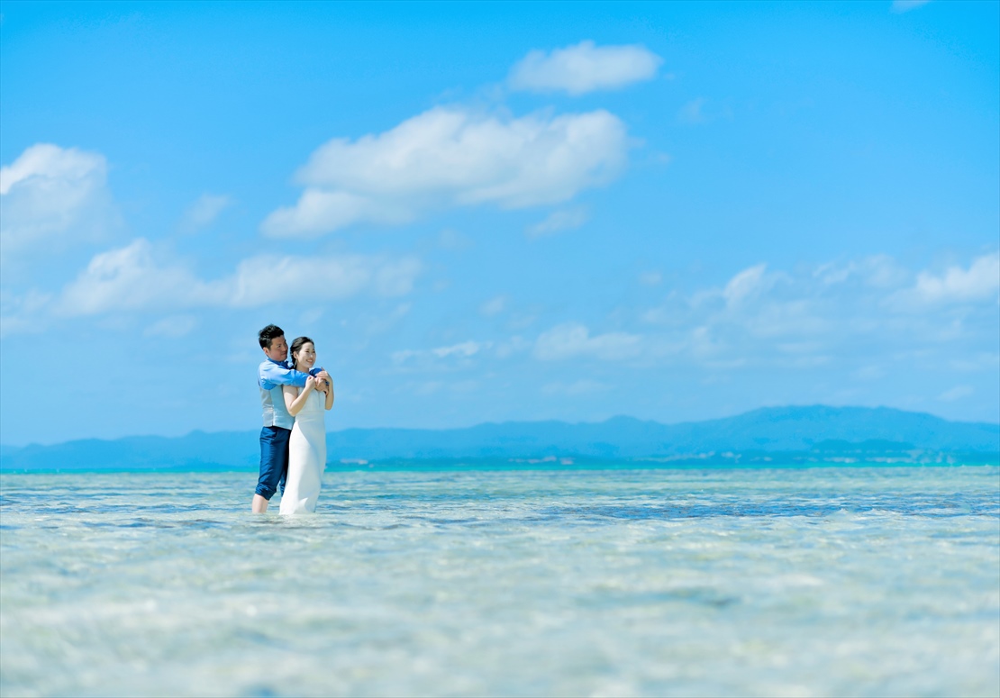 竹富島フォトウェディング・挙式前撮影・結婚写真　コンドイ・ビーチ