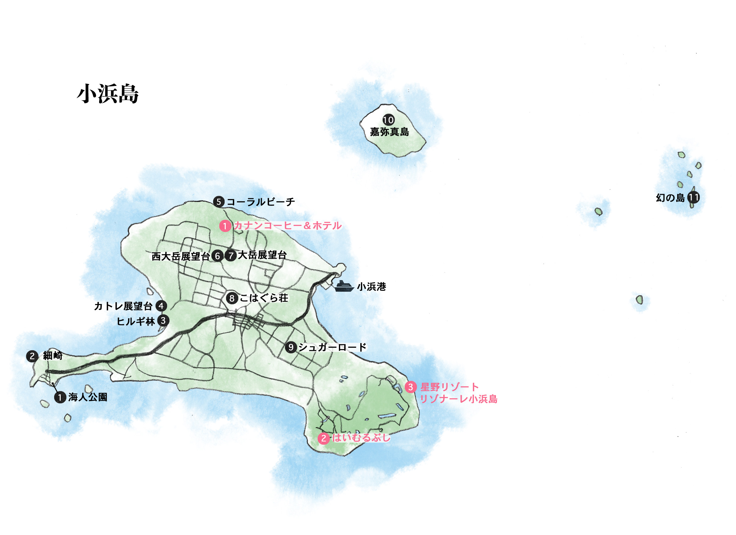 小浜島MAP