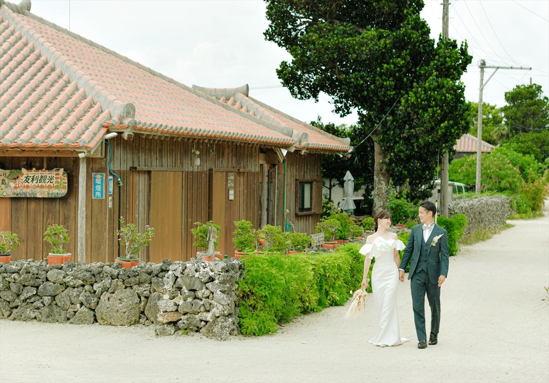 竹富島フォトウェディング　竹富島集落