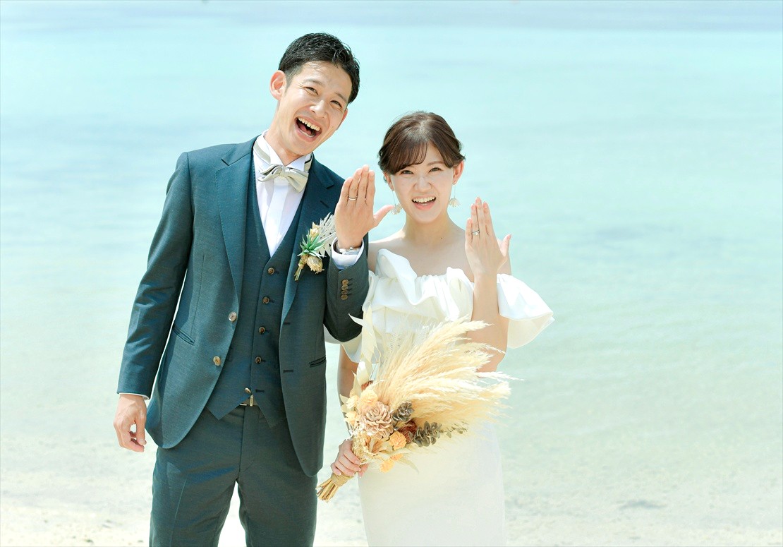 竹富島フォトウェディング　竹富島コンドイビーチ