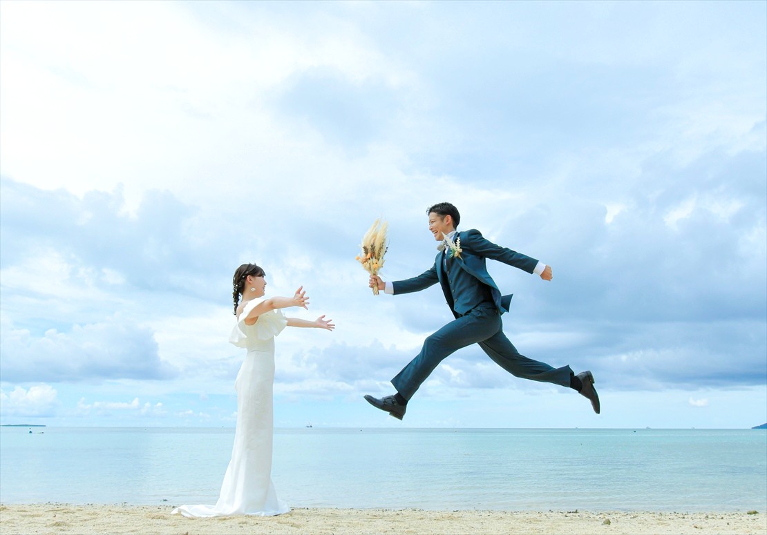 竹富島フォトウェディング　竹富島コンドイビーチ