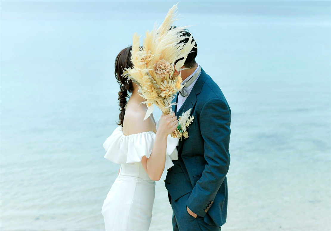 竹富島フォトウェディング　竹富島コンドイビーチ