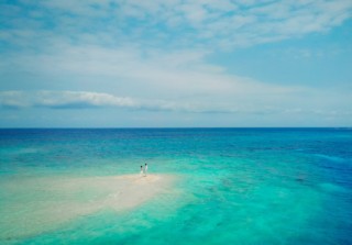 バラス島②ドローン撮影 西表島フォトウェディング バラス島②ドローン撮影