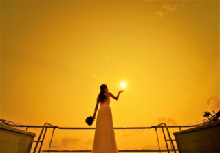 サンセット・クルージング船上⑥ 石垣島フォトウェディング サンセット・クルージング船上⑥