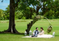 ガーデン・アーチ装飾⑩ 石垣シーサイドホテル・フォトウェディング ガーデン・アーチ装飾⑩