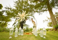 ガーデン・アーチ装飾③サンセット 石垣シーサイドホテル・フォトウェディング ガーデン・アーチ装飾③