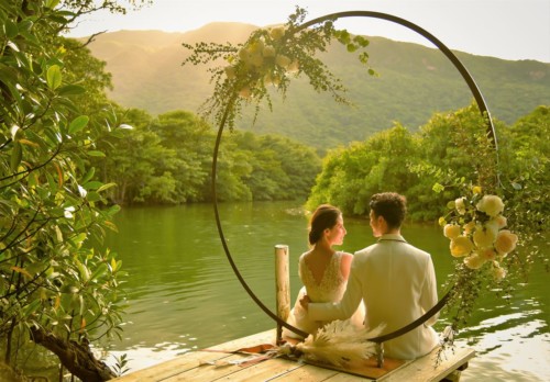 パイヌマヤ・マングローブ⑦アーチ装飾 西表島フォトウェディング パイヌマヤ・マングローブ⑦アーチ装飾