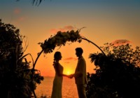 クリフ・ガーデン・アーチ装飾⑨ サンセットコーブ石垣フォトウェディング クリフ・ガーデン・アーチ装飾⑨