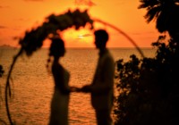 クリフ・ガーデン・アーチ装飾⑬ サンセットコーブ石垣フォトウェディング クリフ・ガーデン・アーチ装飾⑬