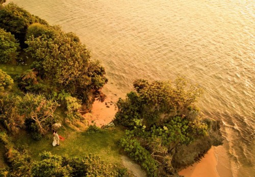 二人挙式④サンセット※ドローン撮影 石垣島フォトウェディング 二人挙式④サンセット